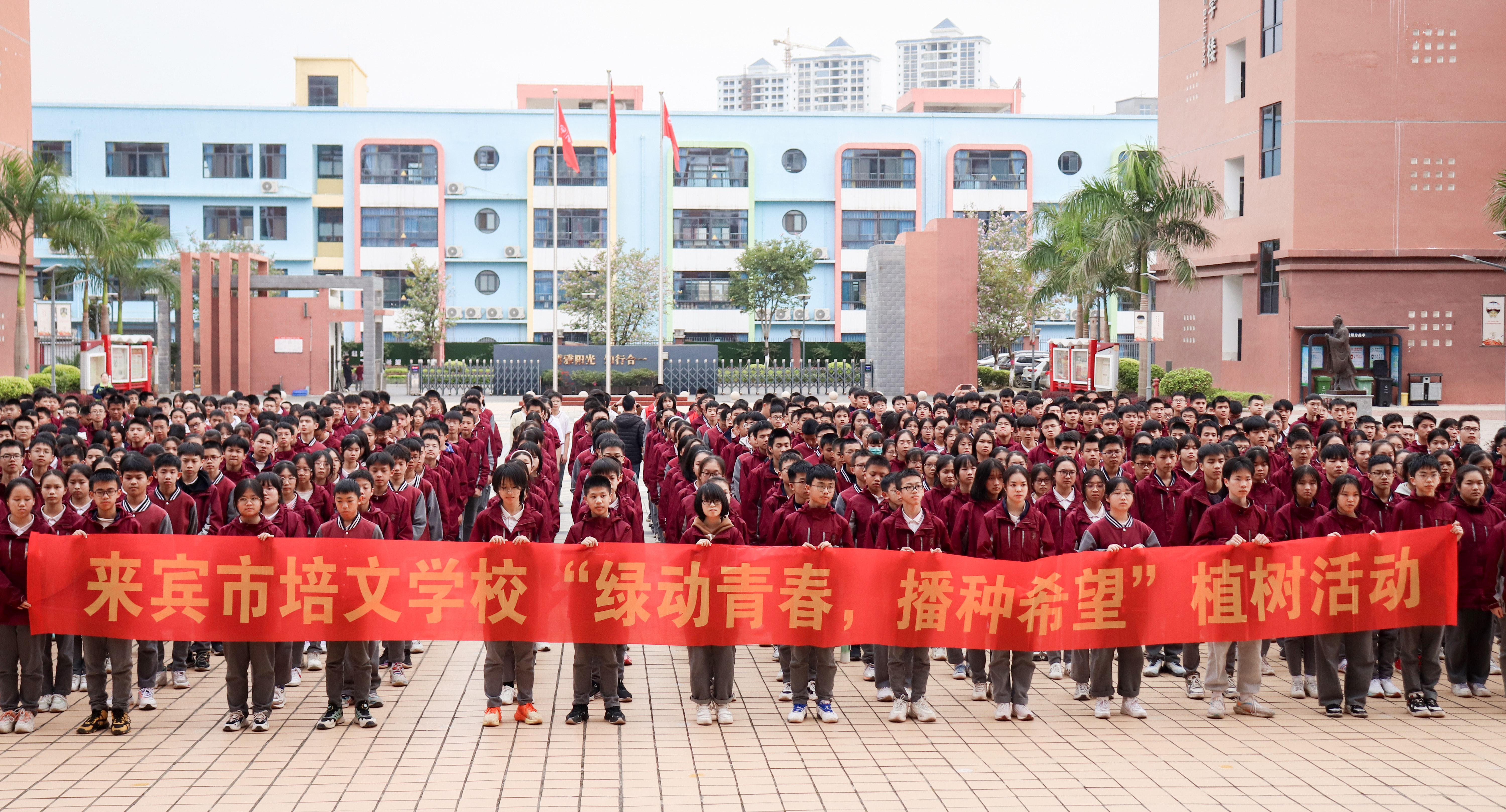 興賓區(qū)委編辦黨支部、來(lái)賓培文黨支部開(kāi)展“互聯(lián)共建，手植春光，守護(hù)希望” 主題黨日活動(dòng)